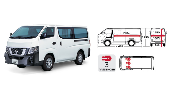 Urvan Seating capacity