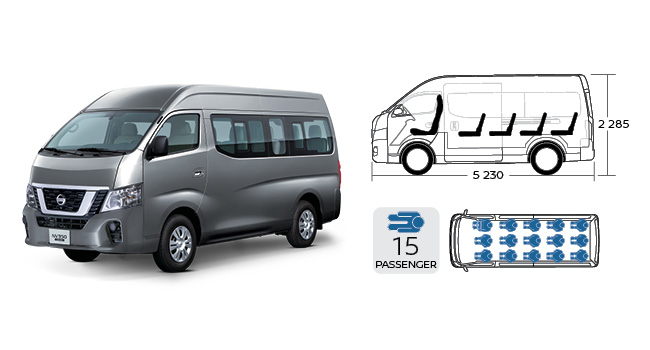 Urvan Seating capacity